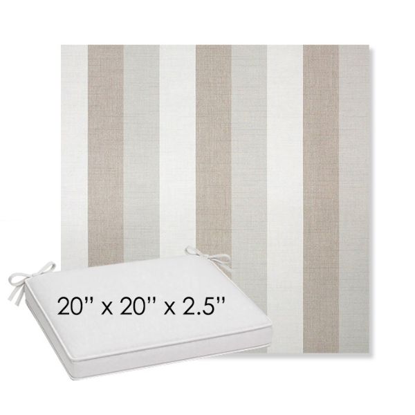 Picture of Direction Linen | Sunbrella® 20" x 20" x 3" Outdoor Dining Cushion