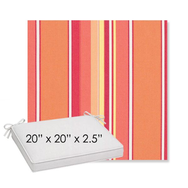 Picture of Dolce Mango | Sunbrella® 20" x 20" x 3" Outdoor Dining Cushion