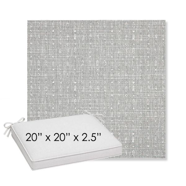Picture of Embrace Pewter | Sunbrella® 20" x 20" x 3" Outdoor Dining Cushion