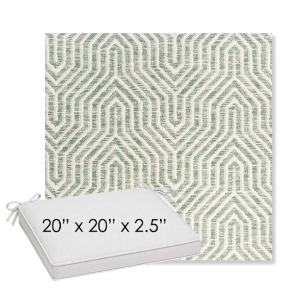 Picture of Etna Juniper | Sunbrella® 20" x 20" x 3" Outdoor Dining Cushion