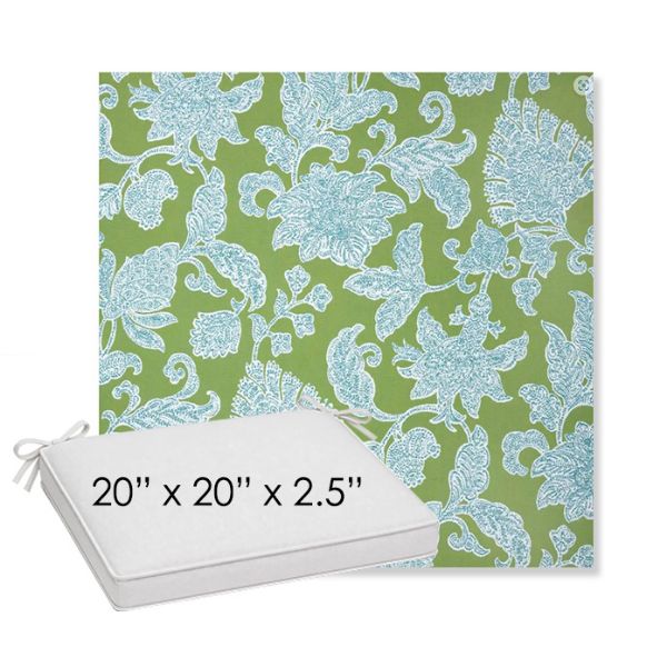 Picture of Floral Song Spring | Sunbrella® 20" x 20" x 3" Outdoor Dining Cushion