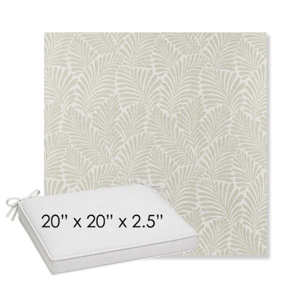 Picture of Frond Spring | Sunbrella® 20" x 20" x 3" Outdoor Dining Cushion
