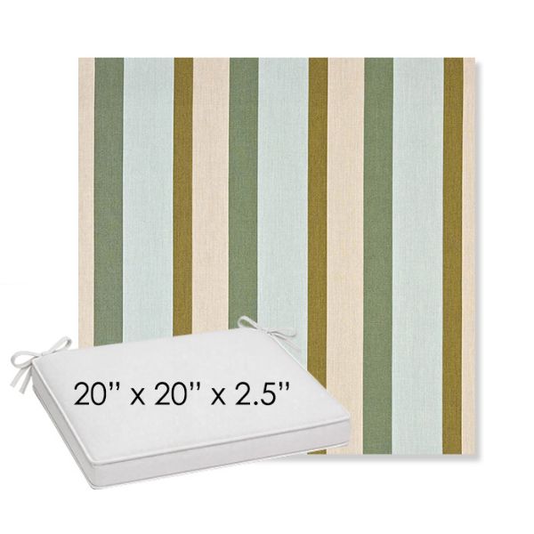 Picture of Gateway Aloe | Sunbrella® 20" x 20" x 3" Outdoor Dining Cushion