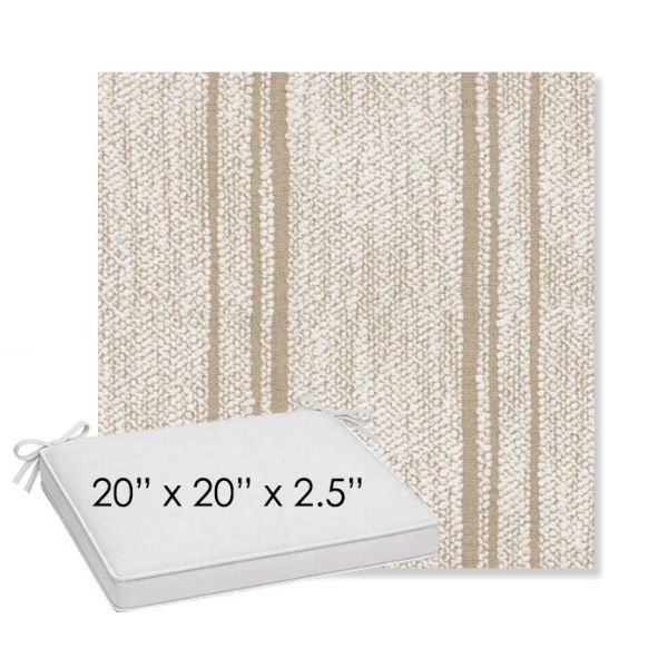 Picture of Harvest Kaolin | Sunbrella® 20" x 20" x 3" Outdoor Dining Cushion