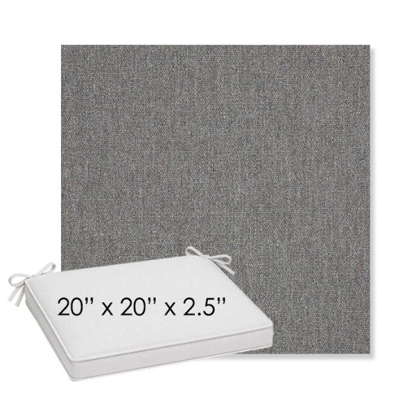 Picture of Heritage Slate | Sunbrella® 20" x 20" x 3" Outdoor Dining Cushion
