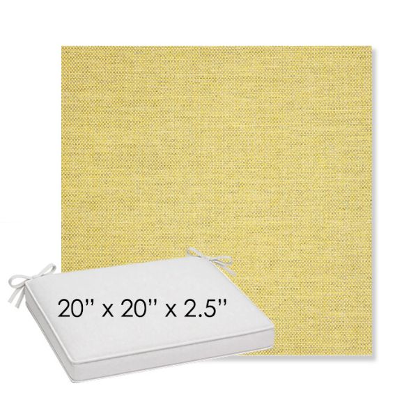 Picture of Idol Canary | Sunbrella® 20" x 20" x 3" Outdoor Dining Cushion