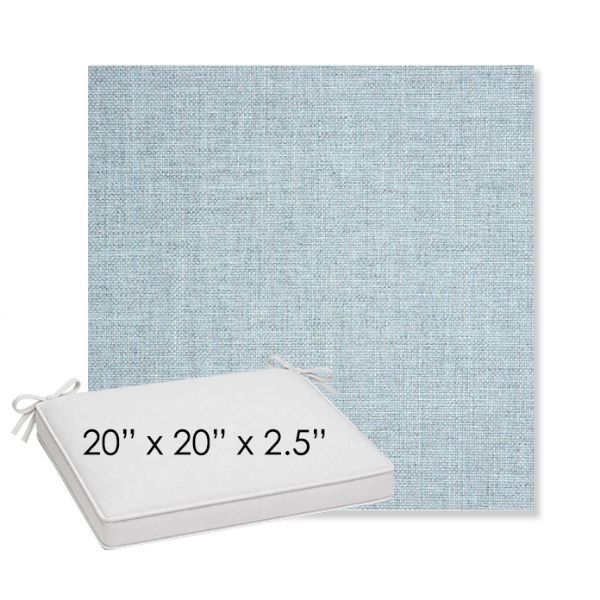 Picture of Idol Frost | Sunbrella® 20" x 20" x 3" Outdoor Dining Cushion
