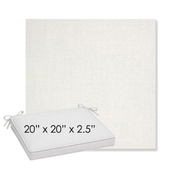 Picture of Idol Snow | Sunbrella® 20" x 20" x 3" Outdoor Dining Cushion