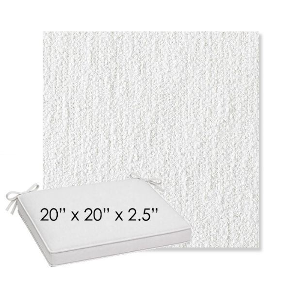 Picture of Improve White | Sunbrella® 20" x 20" x 3" Outdoor Dining Cushion