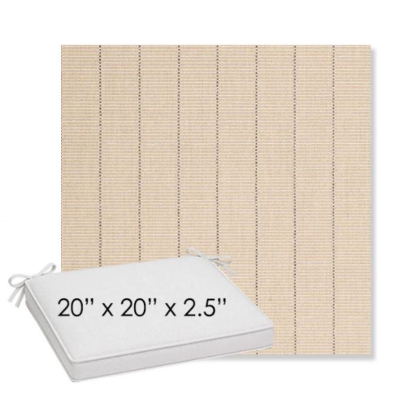 Picture of Kaia Wheat | Sunbrella® 20" x 20" x 3" Outdoor Dining Cushion