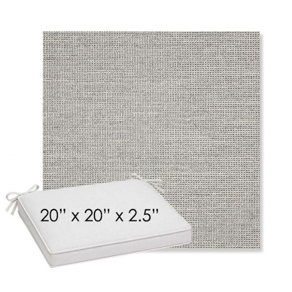 Picture of Kudos Ash | Sunbrella® 20" x 20" x 3" Outdoor Dining Cushion