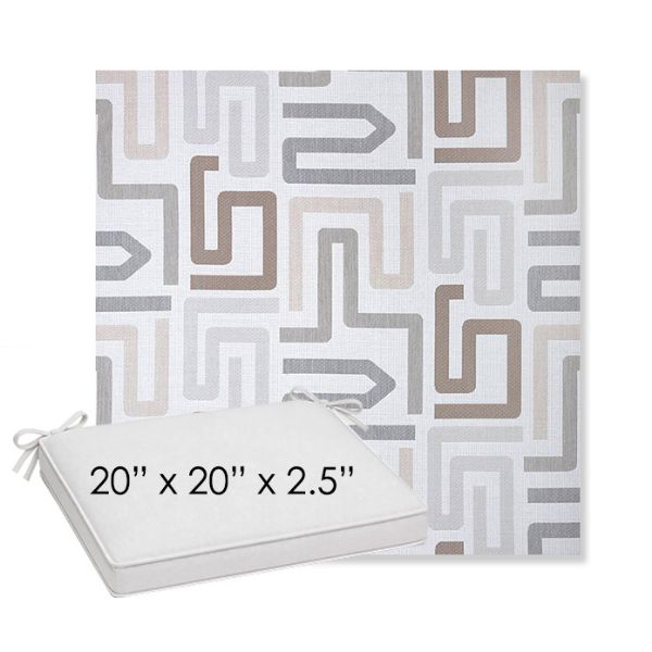 Picture of Labyrinth Cloud | Sunbrella® 20" x 20" x 3" Outdoor Dining Cushion