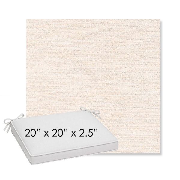 Picture of Litchfield Eggshell | Sunbrella® 20" x 20" x 3" Outdoor Dining Cushion