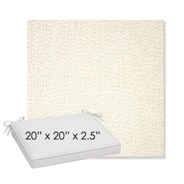 Picture of Margo Snow | Sunbrella® 20" x 20" x 3" Outdoor Dining Cushion