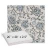 Picture of Martha Floral Periwinkle | Sunbrella® 20" x 20" x 3" Outdoor Dining Cushion