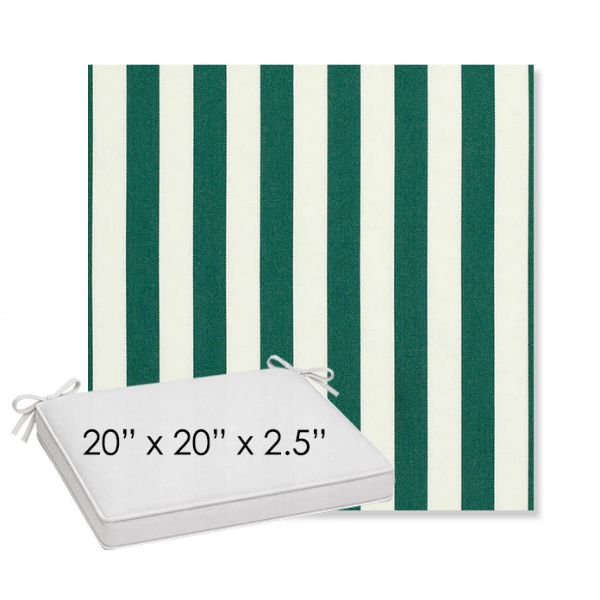 Picture of Mason Forest Green | Sunbrella® 20" x 20" x 3" Outdoor Dining Cushion
