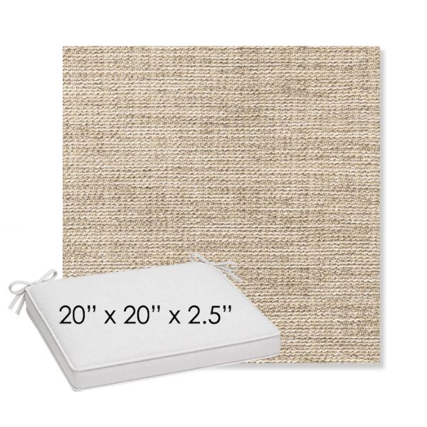 Picture of Momento Parchment | Sunbrella® 20" x 20" x 3" Outdoor Dining Cushion