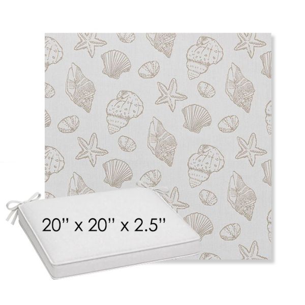 Picture of Nantucket Suntan | Sunbrella® 20" x 20" x 3" Outdoor Dining Cushion