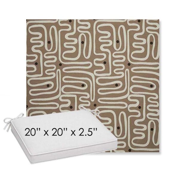 Picture of Nema Pampas | Sunbrella® 20" x 20" x 3" Outdoor Dining Cushion