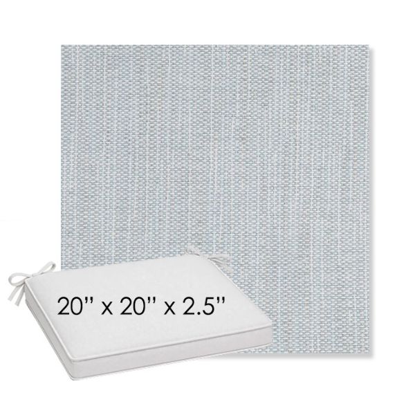 Picture of Nova Chambray | Sunbrella® 20" x 20" x 3" Outdoor Dining Cushion