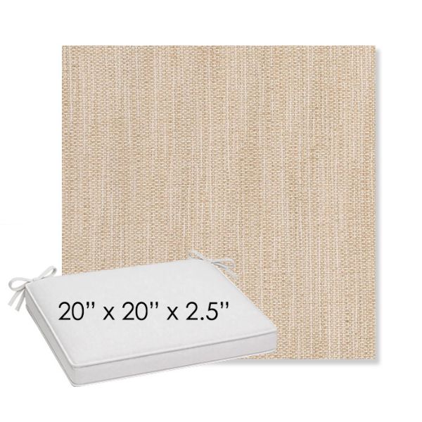 Picture of Nova Oat | Sunbrella® 20" x 20" x 3" Outdoor Dining Cushion