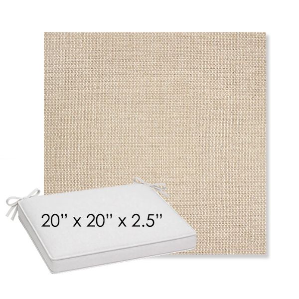 Picture of Piazza Dune | Sunbrella® 20" x 20" x 3" Outdoor Dining Cushion