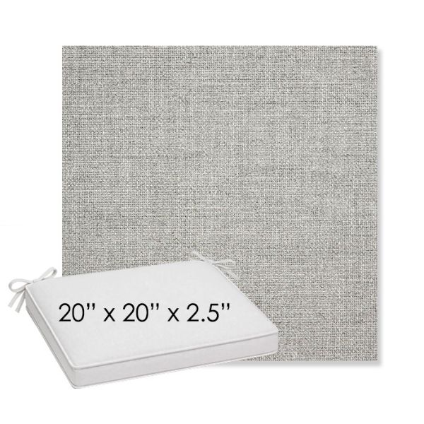 Picture of Piazza Pebble | Sunbrella® 20" x 20" x 3" Outdoor Dining Cushion