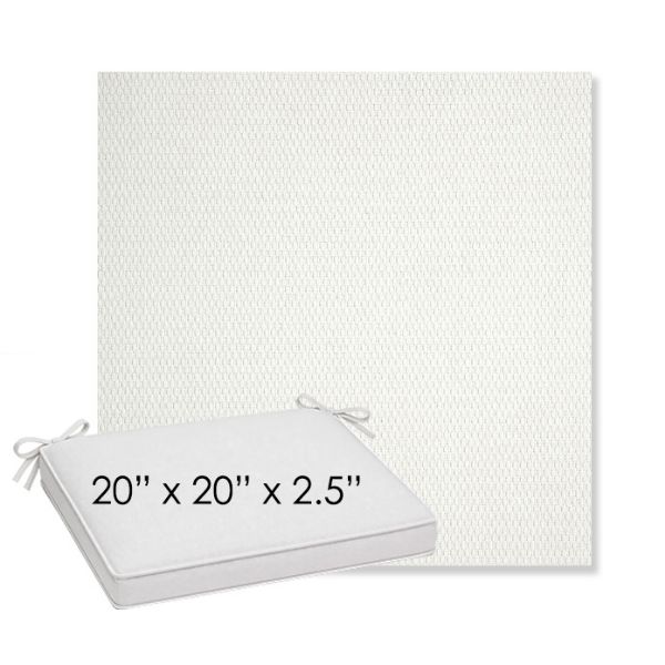 Picture of Pique Salt | Sunbrella® 20" x 20" x 3" Outdoor Dining Cushion
