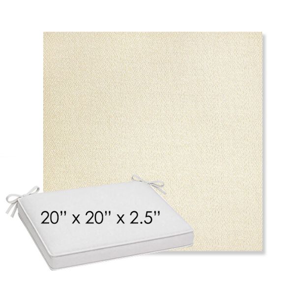 Picture of Posh Salt | Sunbrella® 20" x 20" x 3" Outdoor Dining Cushion