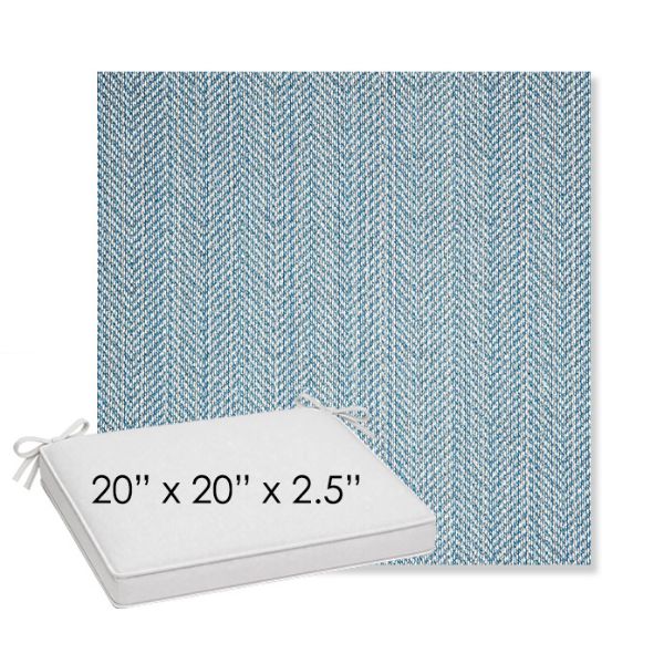 Picture of Posh Sky | Sunbrella® 20" x 20" x 3" Outdoor Dining Cushion