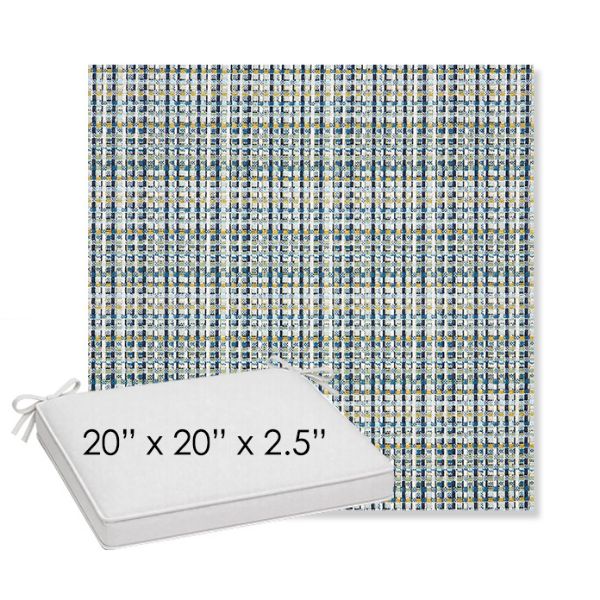 Picture of Principle Lagoon | Sunbrella® 20" x 20" x 3" Outdoor Dining Cushion
