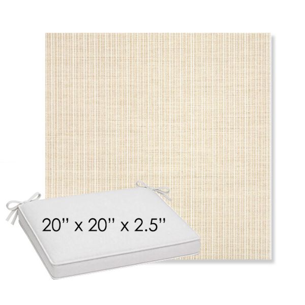 Picture of Proven Flax | Sunbrella® 20" x 20" x 3" Outdoor Dining Cushion