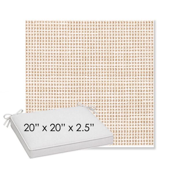 Picture of Rest Bisque | Sunbrella® 20" x 20" x 3" Outdoor Dining Cushion