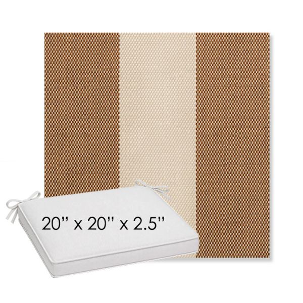 Picture of Rothko Latte | Sunbrella® 20" x 20" x 3" Outdoor Dining Cushion