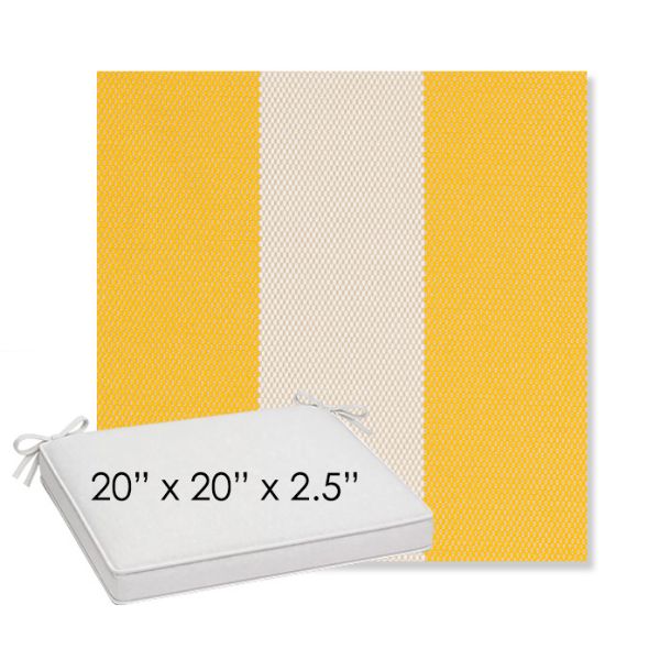 Picture of Rothko Lemonade | Sunbrella® 20" x 20" x 3" Outdoor Dining Cushion
