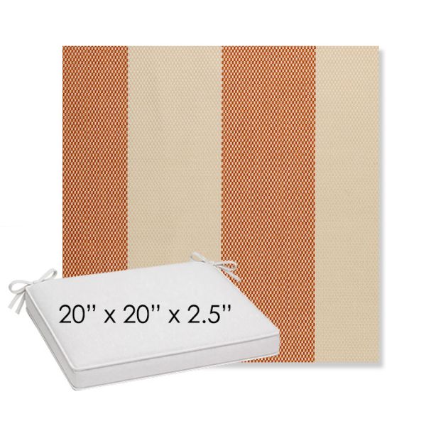 Picture of Rothko Lobster Roll | Sunbrella® 20" x 20" x 3" Outdoor Dining Cushion