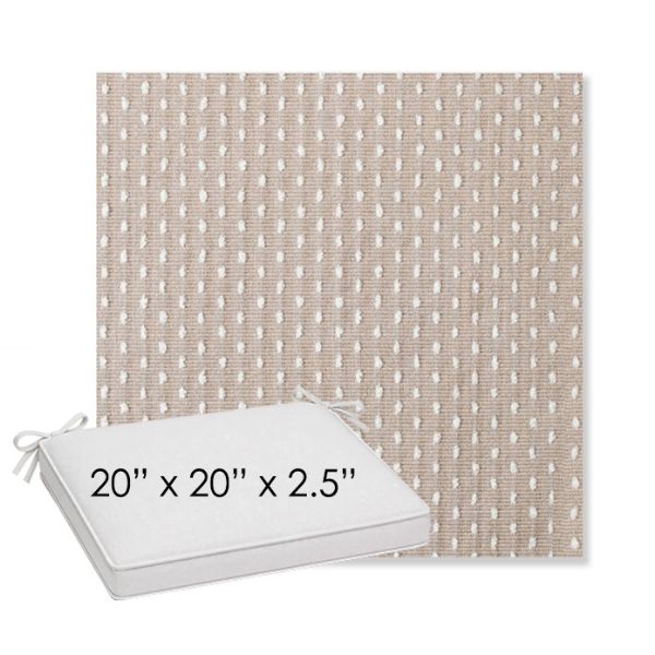 Picture of Royale Silk | Sunbrella® 20" x 20" x 3" Outdoor Dining Cushion