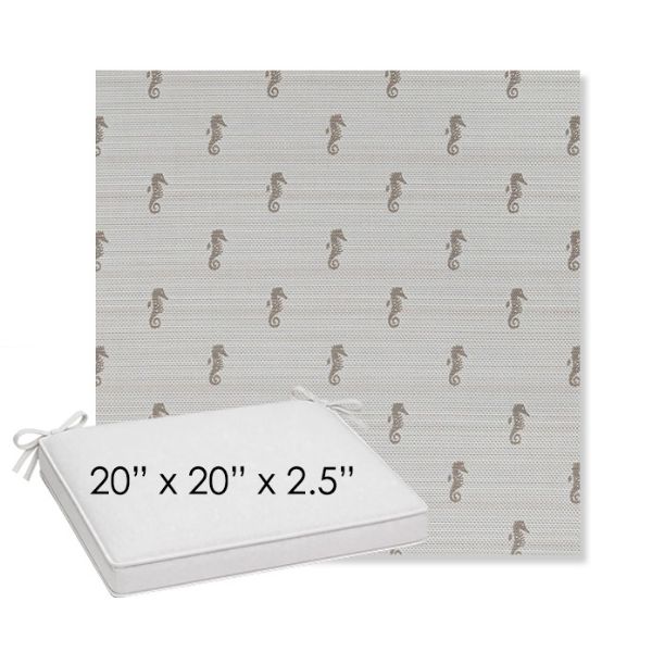 Picture of Schooner Plank | Sunbrella® 20" x 20" x 3" Outdoor Dining Cushion