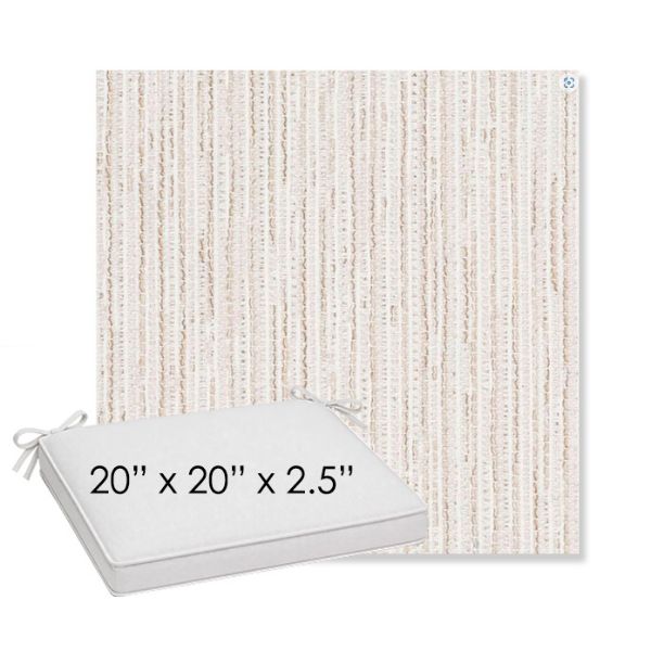 Picture of Tectonic Parchment | Sunbrella® 20" x 20" x 3" Outdoor Dining Cushion
