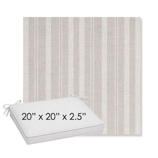 Picture of Tranquil Linen | Sunbrella® 20" x 20" x 3" Outdoor Dining Cushion