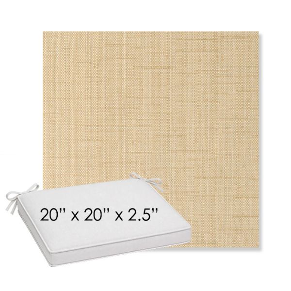Picture of Willa Hemp | Sunbrella® 20" x 20" x 3" Outdoor Dining Cushion