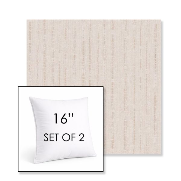 Picture of Abundant Parchment | Set of 2 | Sunbrella 16" Square Outdoor Throw Pillows with Premium Inserts