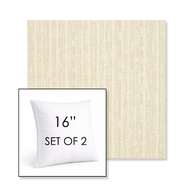 Picture of Abundant Snow | Set of 2 | Sunbrella 16" Square Outdoor Throw Pillows with Premium Inserts