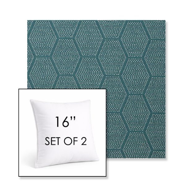 Picture of Amalfi Grotto | Set of 2 | Sunbrella 16" Square Outdoor Throw Pillows with Premium Inserts