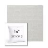 Picture of Amalfi Sand | Set of 2 | Sunbrella 16" Square Outdoor Throw Pillows with Premium Inserts