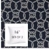 Picture of Bar Harbor Marina | Set of 2 | Sunbrella 16" Square Outdoor Throw Pillows with Premium Inserts