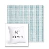 Picture of Benson Lagoon | Set of 2 | Sunbrella 16" Square Outdoor Throw Pillows with Premium Inserts