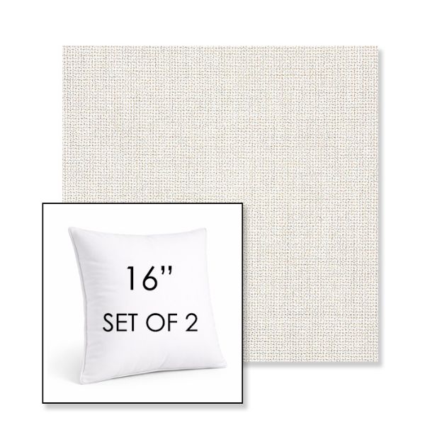 Picture of Bliss Linen | Set of 2 | Sunbrella 16" Square Outdoor Throw Pillows with Premium Inserts