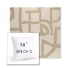 Picture of Brushstroke Stucco | Set of 2 | Sunbrella 16" Square Outdoor Throw Pillows with Premium Inserts