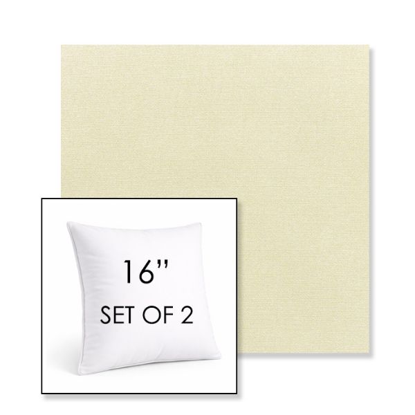Picture of Canvas Canvas | Set of 2 | Sunbrella 16" Square Outdoor Throw Pillows with Premium Inserts